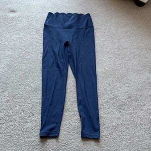 Navy Blue Scalloped Leggings